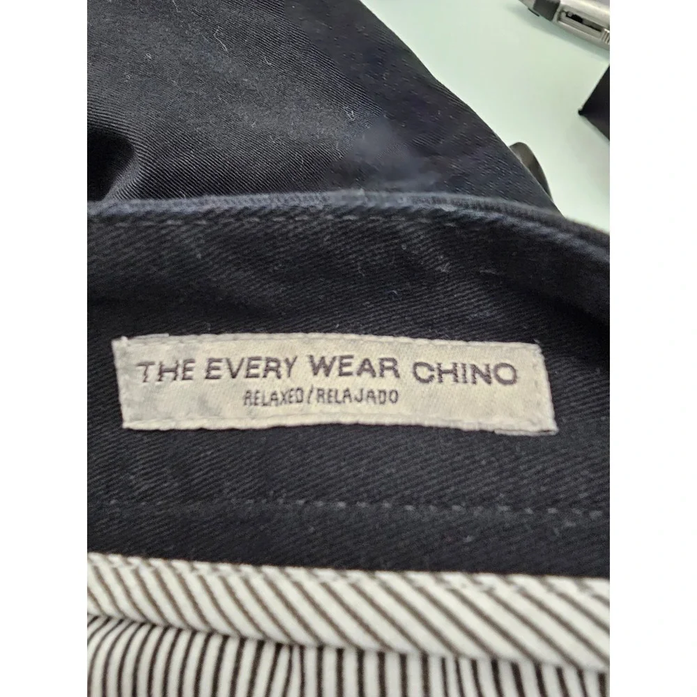 Goodfellow & Co Mens Relaxed Chino Pants Black Cotton Blend Casual Size 36x32